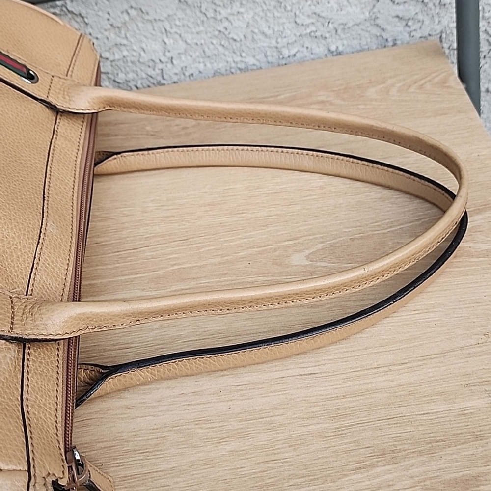 Gucci Princy Crystal Tan Leather Tote - Picture 11 of 15
